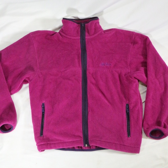 L.L. Bean Jackets & Blazers - VTG L.L. BEAN USA Violet Fleece Zip Jacket Sz MED Women